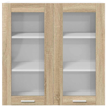 vidaXL Hängeschrank mit Tür Sonoma-Eiche 80 x 31 x 80 cm Holzwerkstoff