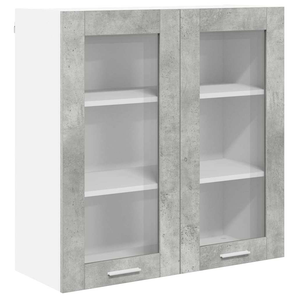 vidaXL Hängeschrank mit Tür Beton Grau 80 x 31 x 80 cm Holzwerkstoff