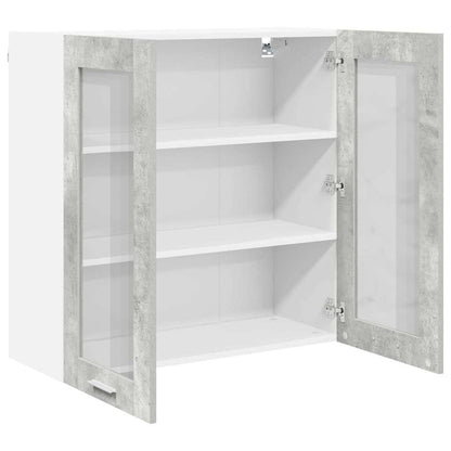 vidaXL Hängeschrank mit Tür Beton Grau 80 x 31 x 80 cm Holzwerkstoff