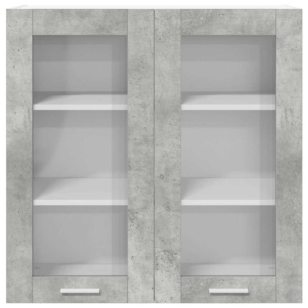 vidaXL Hängeschrank mit Tür Beton Grau 80 x 31 x 80 cm Holzwerkstoff
