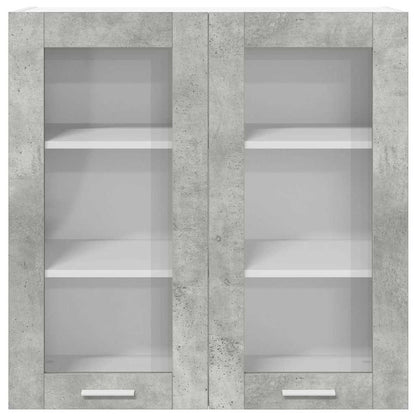 vidaXL Hängeschrank mit Tür Beton Grau 80 x 31 x 80 cm Holzwerkstoff