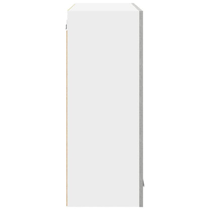 vidaXL Hängeschrank mit Tür Beton Grau 80 x 31 x 80 cm Holzwerkstoff