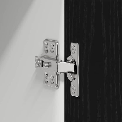 Hängeschrank mit Speicher Schwarz Eichen-Optik 30 x 31 x 100 cm