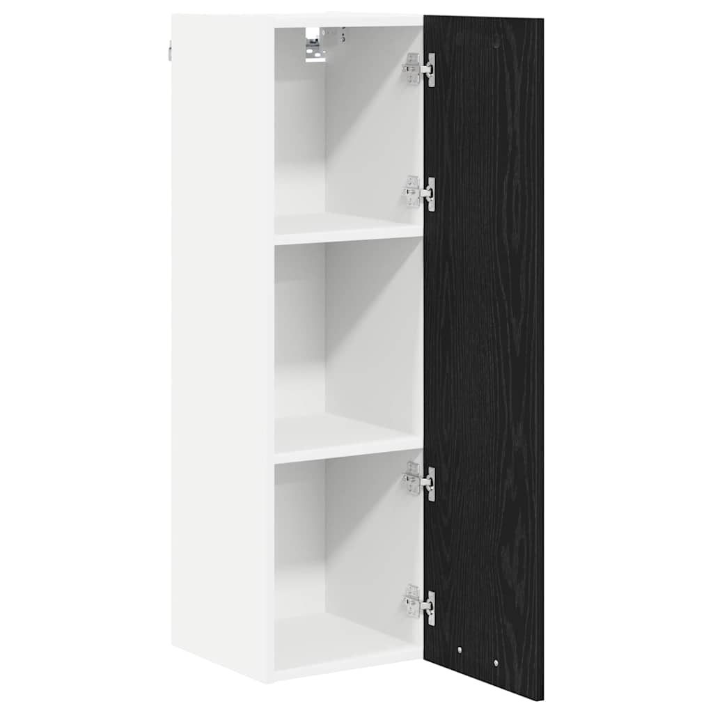 Hängeschrank mit Speicher Schwarz Eichen-Optik 30 x 31 x 100 cm