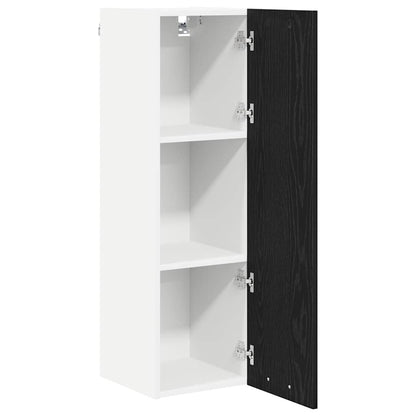 Hängeschrank mit Speicher Schwarz Eichen-Optik 30 x 31 x 100 cm