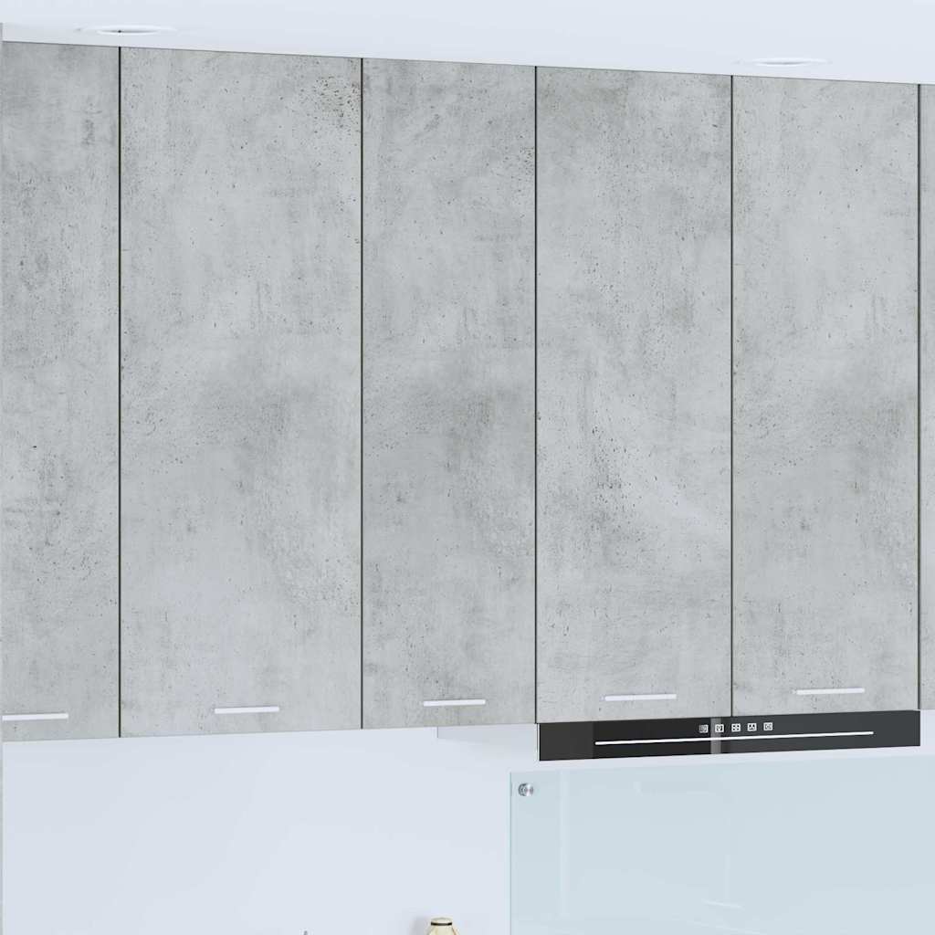 vidaXL Hängeschrank mit Tür Beton Grau 30 x 31 x 100 cm Holzwerkstoff