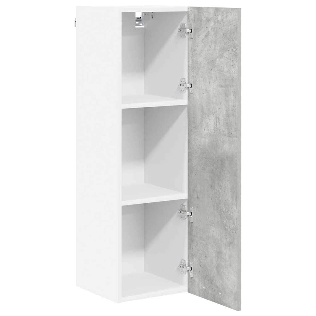 vidaXL Hängeschrank mit Tür Beton Grau 30 x 31 x 100 cm Holzwerkstoff