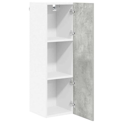 vidaXL Hängeschrank mit Tür Beton Grau 30 x 31 x 100 cm Holzwerkstoff