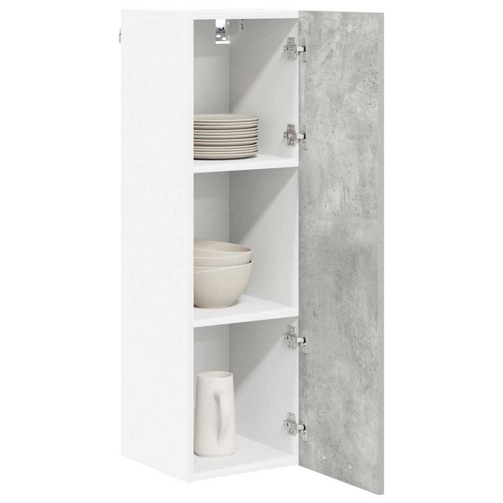 vidaXL Hängeschrank mit Tür Beton Grau 30 x 31 x 100 cm Holzwerkstoff