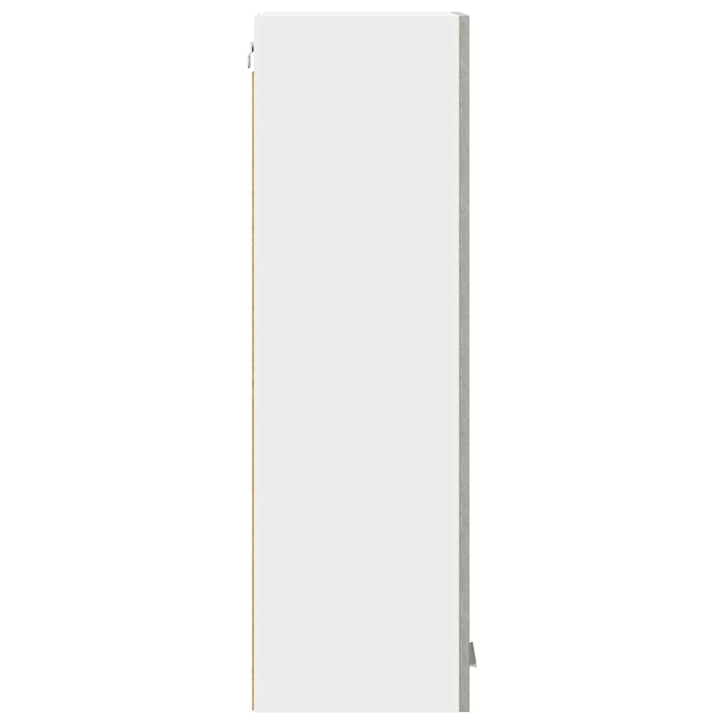 vidaXL Hängeschrank mit Tür Beton Grau 30 x 31 x 100 cm Holzwerkstoff