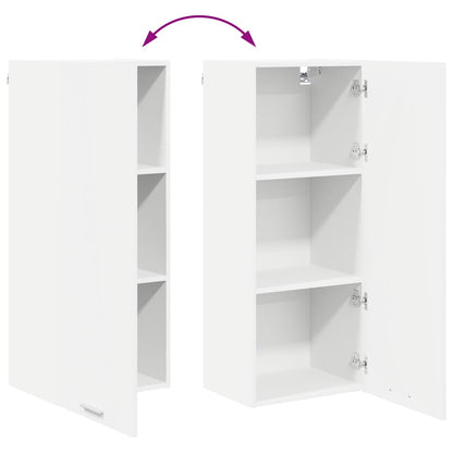 vidaXL Hängeschrank mit Speicher Weiß 40 x 31 x 100 cm Holzwerkstoff