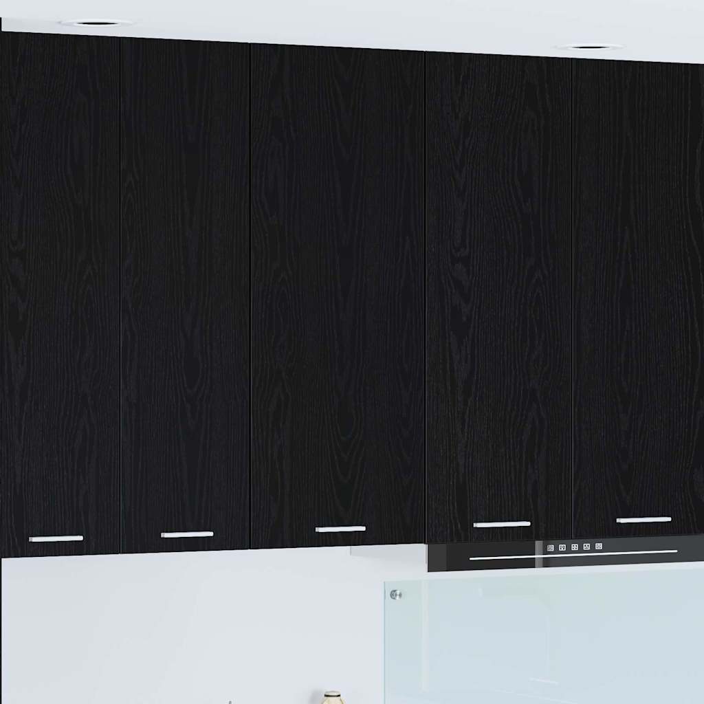 vidaXL Hängeschrank mit Speicher Schwarz Eichen-Optik 40 x 31 x 100 cm