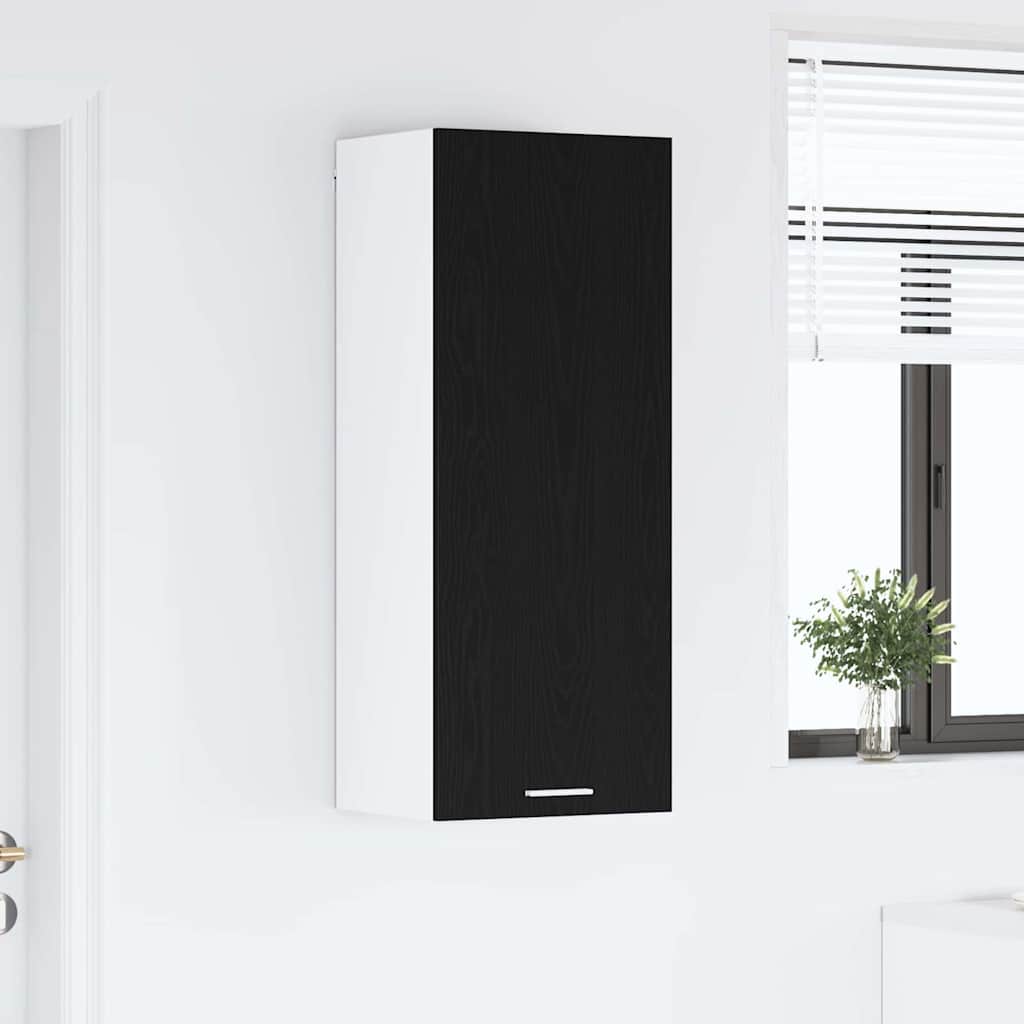 vidaXL Hängeschrank mit Speicher Schwarz Eichen-Optik 40 x 31 x 100 cm