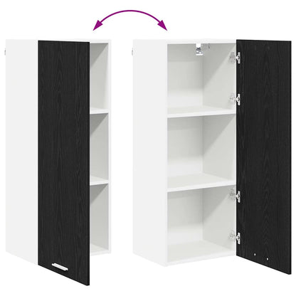 vidaXL Hängeschrank mit Speicher Schwarz Eichen-Optik 40 x 31 x 100 cm