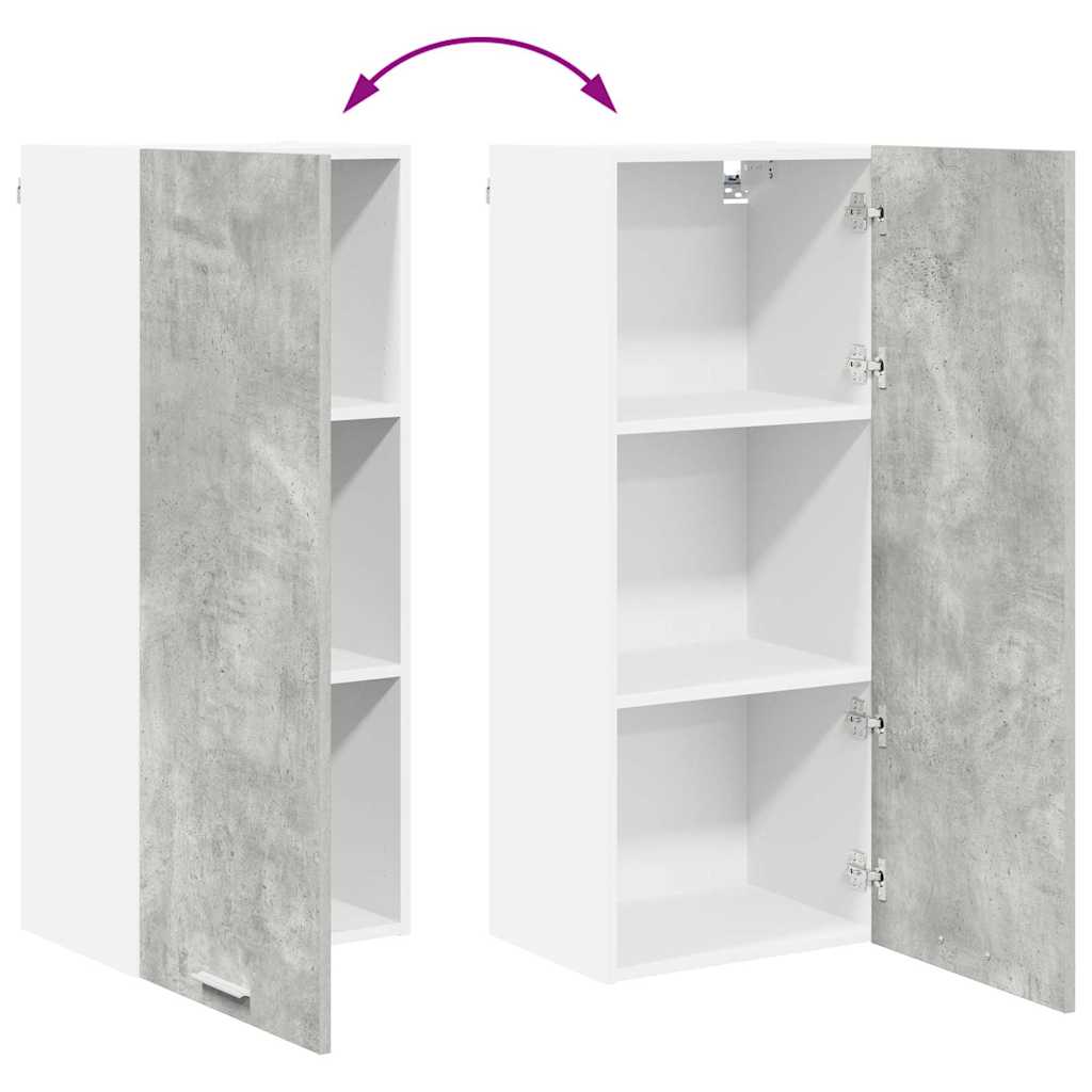 Hängeschrank Riga Beton Grau 40 x 31 x 100 cm Holzwerkstoff