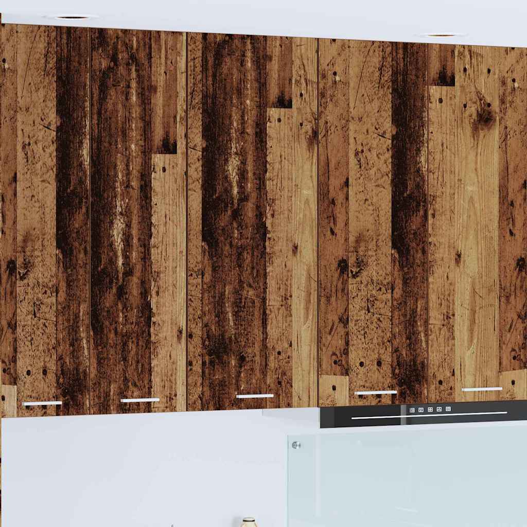 vidaXL Hängeschrank mit Tür Altholz 40 x 31 x 100 cm Holzwerkstoff