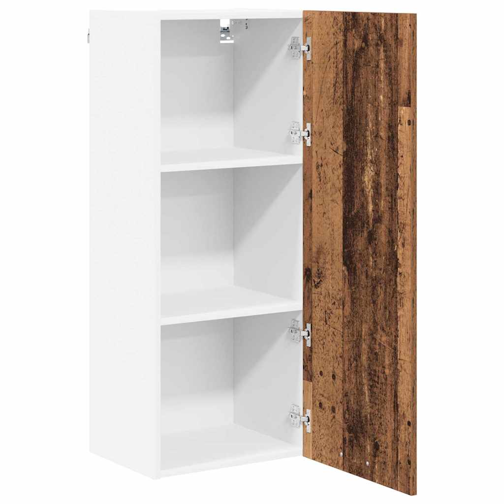 vidaXL Hängeschrank mit Tür Altholz 40 x 31 x 100 cm Holzwerkstoff