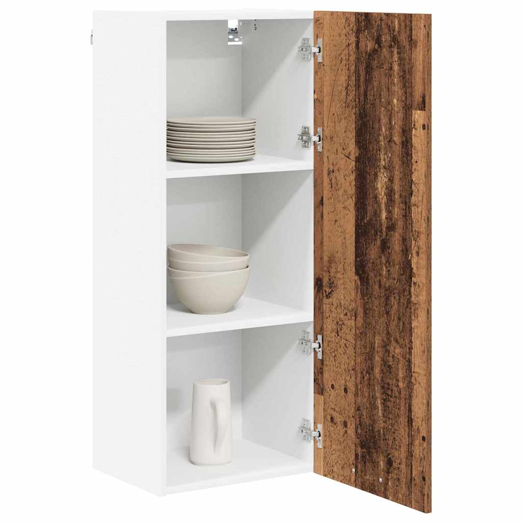 vidaXL Hängeschrank mit Tür Altholz 40 x 31 x 100 cm Holzwerkstoff