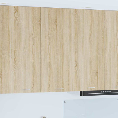 vidaXL Armoire murale avec porte Chêne Sonoma et blanc 50 x 31 x 100 cm