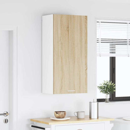 vidaXL Armoire murale avec porte Chêne Sonoma et blanc 50 x 31 x 100 cm