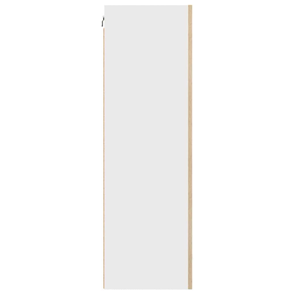 vidaXL Armoire murale avec porte Chêne Sonoma et blanc 50 x 31 x 100 cm
