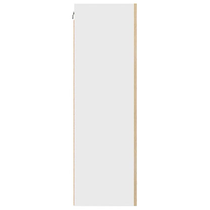 vidaXL Armoire murale avec porte Chêne Sonoma et blanc 50 x 31 x 100 cm