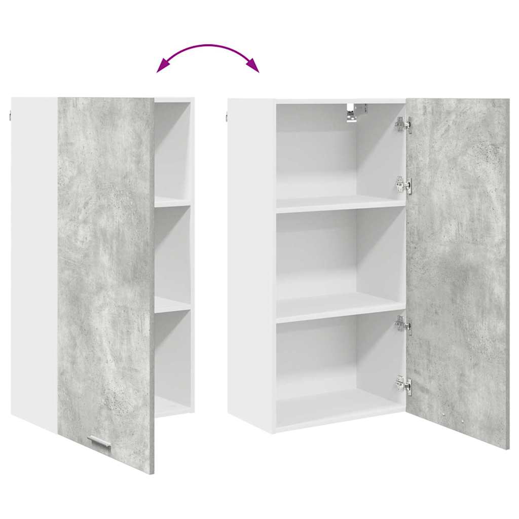 vidaXL Hängeschrank Betongrau und Weiß 50 x 31 x 100 cm Holzwerkstoff