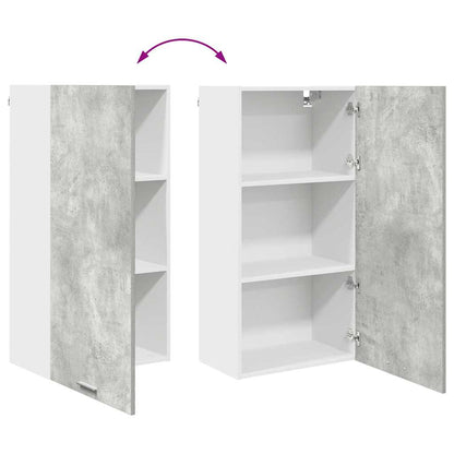 vidaXL Hängeschrank Betongrau und Weiß 50 x 31 x 100 cm Holzwerkstoff