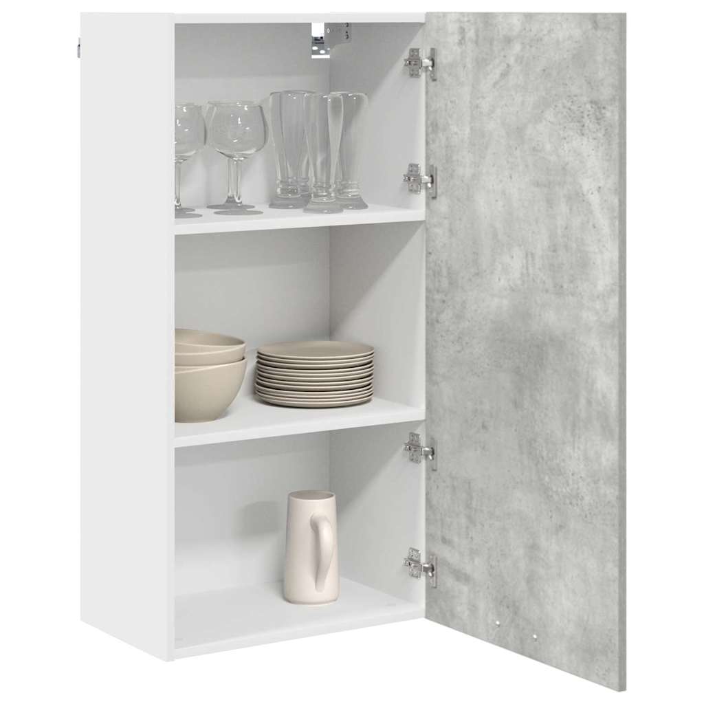 vidaXL Hängeschrank Betongrau und Weiß 50 x 31 x 100 cm Holzwerkstoff