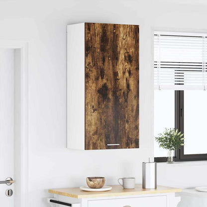 vidaXL Meuble haut Chêne fumé et blanc 50 x 31 x 100 cm