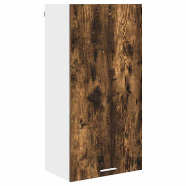 vidaXL Hängeschrank Geräucherte Eiche und Weiß 50 x 31 x 100 cm