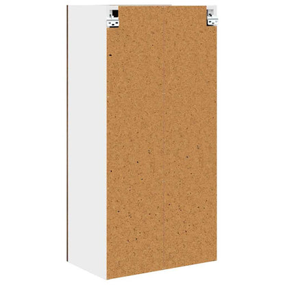 vidaXL Meuble haut Chêne fumé et blanc 50 x 31 x 100 cm