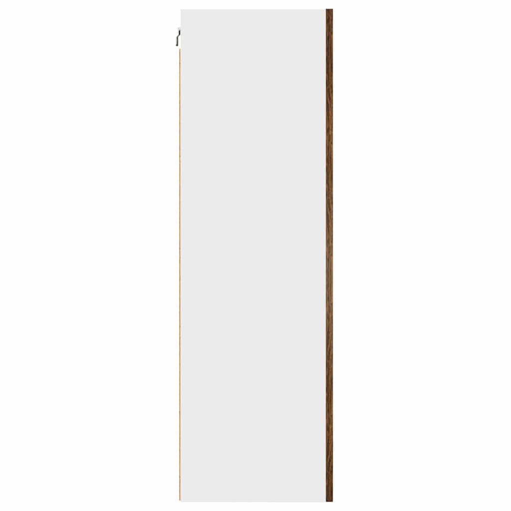 vidaXL Meuble haut Chêne fumé et blanc 50 x 31 x 100 cm