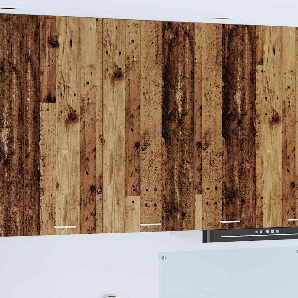 vidaXL Hängeschrank Altes Holz und Weiß 50 x 31 x 100 cm Holzwerkstoff