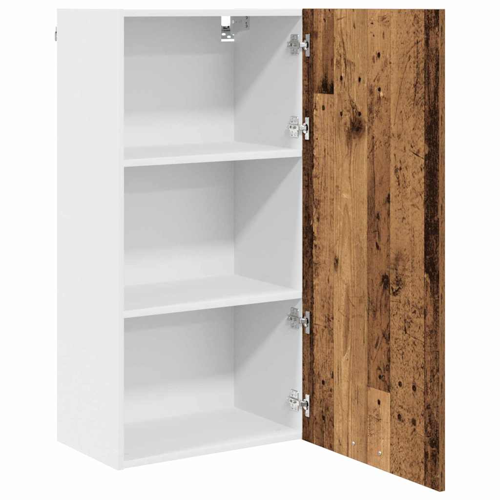 vidaXL Hängeschrank Altes Holz und Weiß 50 x 31 x 100 cm Holzwerkstoff