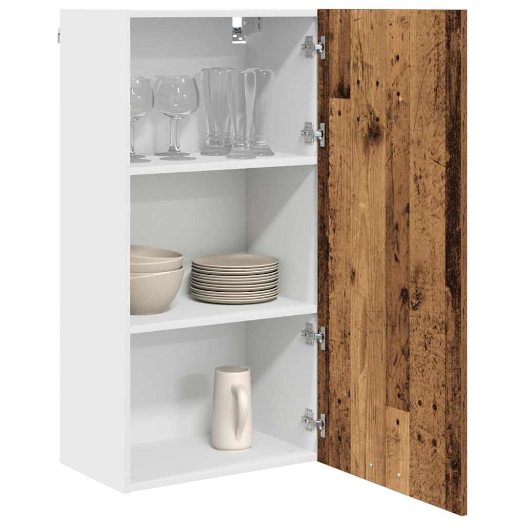 vidaXL Hängeschrank Altes Holz und Weiß 50 x 31 x 100 cm Holzwerkstoff