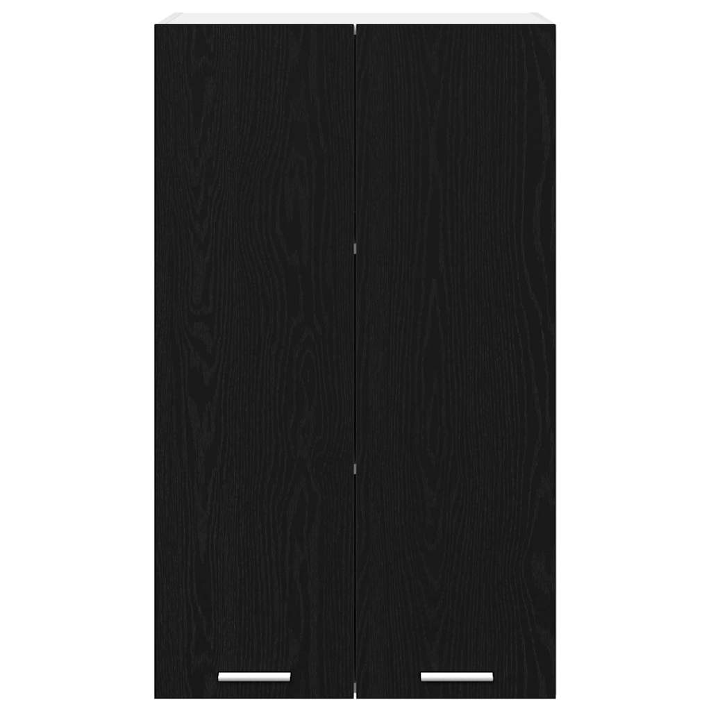 vidaXL Meuble haut de rangement noir aspect chêne 60 x 31 x 100 cm