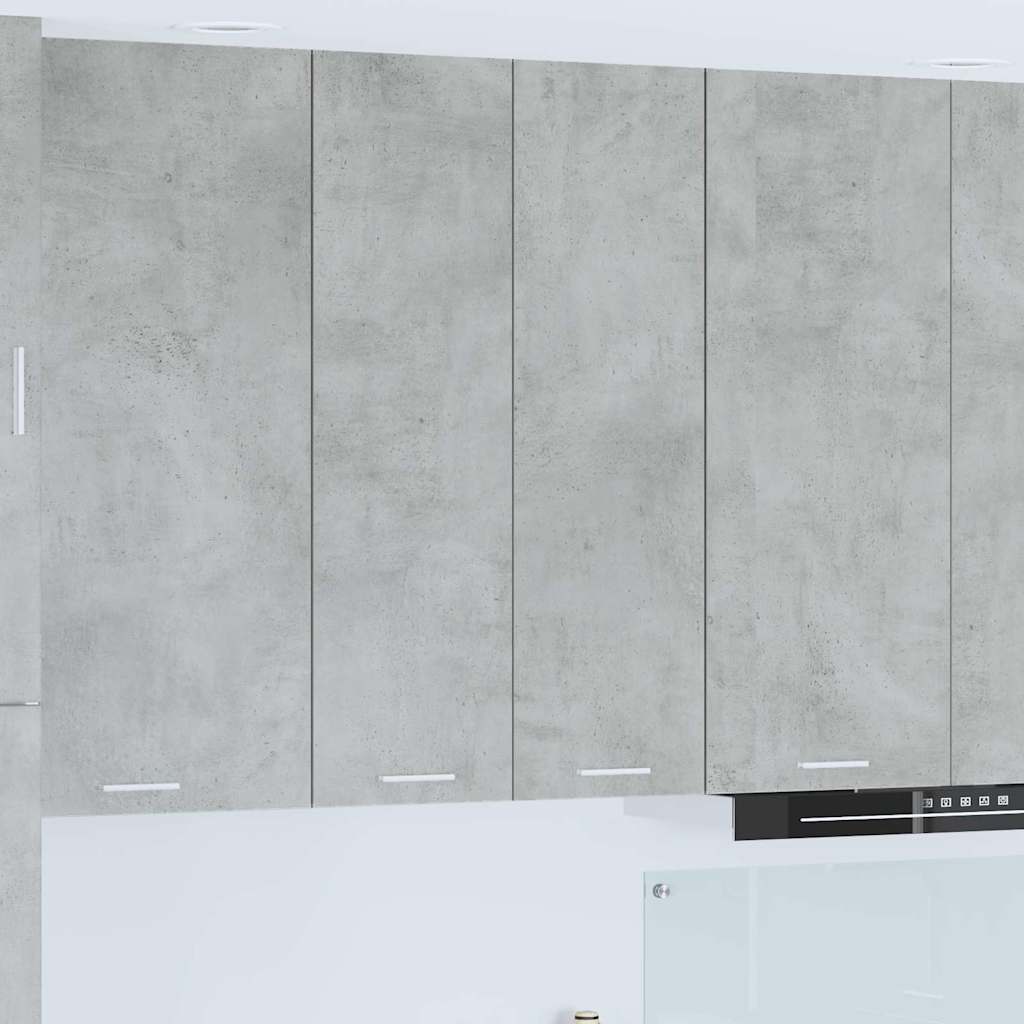 vidaXL Hängeschrank mit Tür Beton Grau 60 x 31 x 100 cm Holzwerkstoff