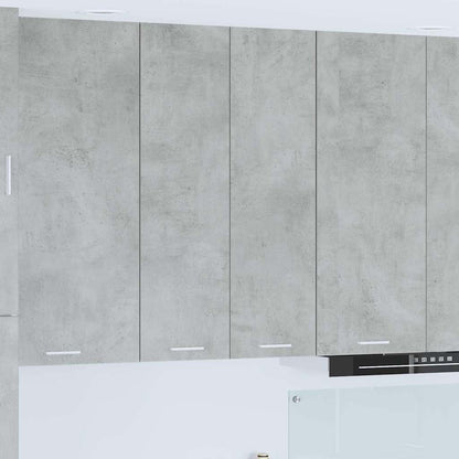 vidaXL Hängeschrank mit Tür Beton Grau 60 x 31 x 100 cm Holzwerkstoff