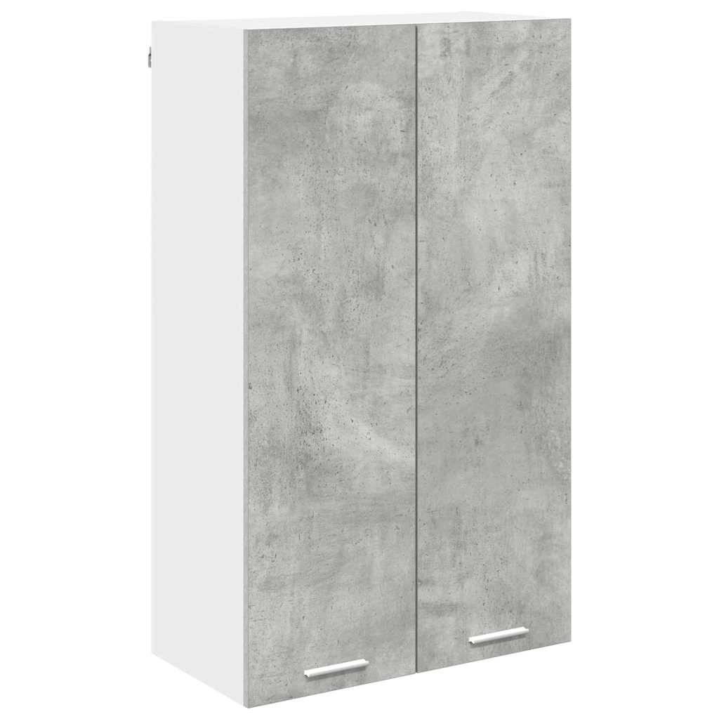 vidaXL Hängeschrank mit Tür Beton Grau 60 x 31 x 100 cm Holzwerkstoff