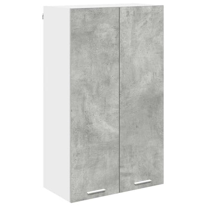 vidaXL Hängeschrank mit Tür Beton Grau 60 x 31 x 100 cm Holzwerkstoff