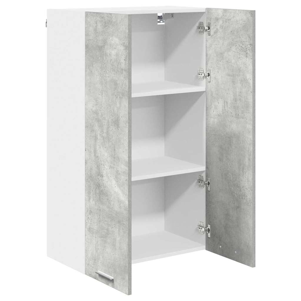 vidaXL Hängeschrank mit Tür Beton Grau 60 x 31 x 100 cm Holzwerkstoff