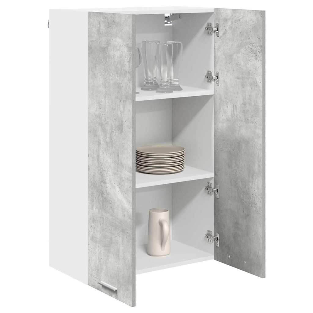 vidaXL Hängeschrank mit Tür Beton Grau 60 x 31 x 100 cm Holzwerkstoff