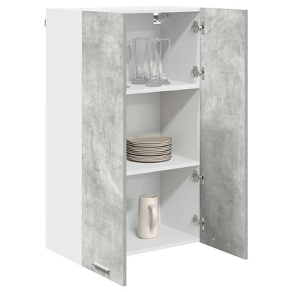 vidaXL Hängeschrank mit Tür Beton Grau 60 x 31 x 100 cm Holzwerkstoff