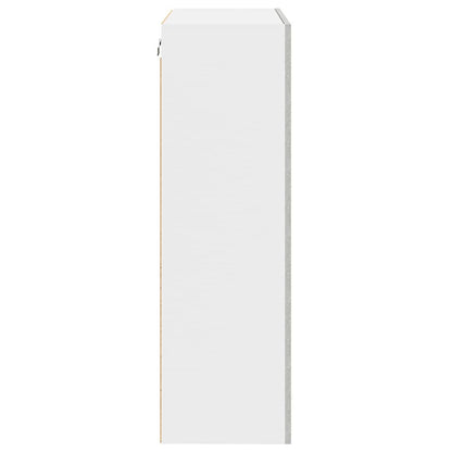 vidaXL Hängeschrank mit Tür Beton Grau 60 x 31 x 100 cm Holzwerkstoff