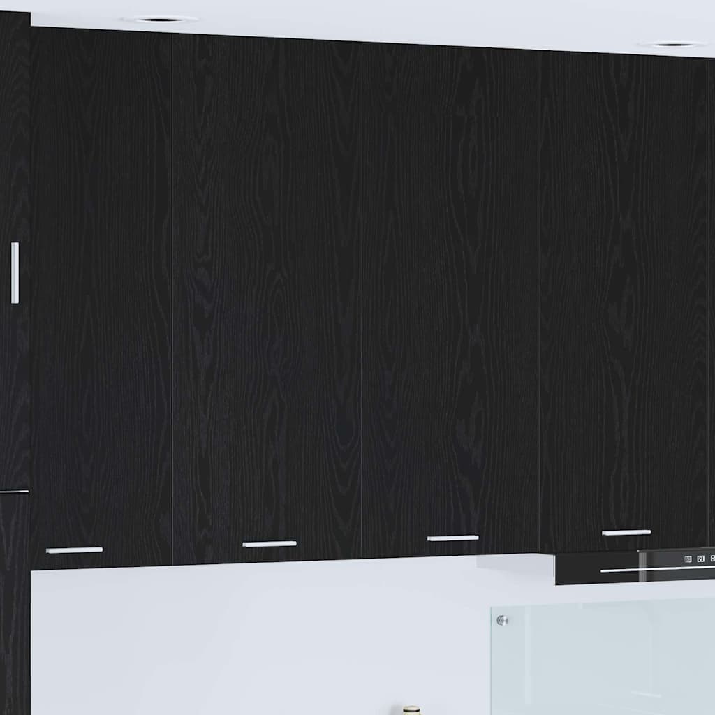 vidaXL Hängeschrank mit Speicher Schwarz Eichen-Optik 80 x 31 x 100 cm