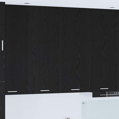 vidaXL Hängeschrank mit Speicher Schwarz Eichen-Optik 80 x 31 x 100 cm