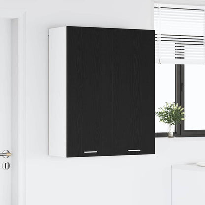 vidaXL Hängeschrank mit Speicher Schwarz Eichen-Optik 80 x 31 x 100 cm