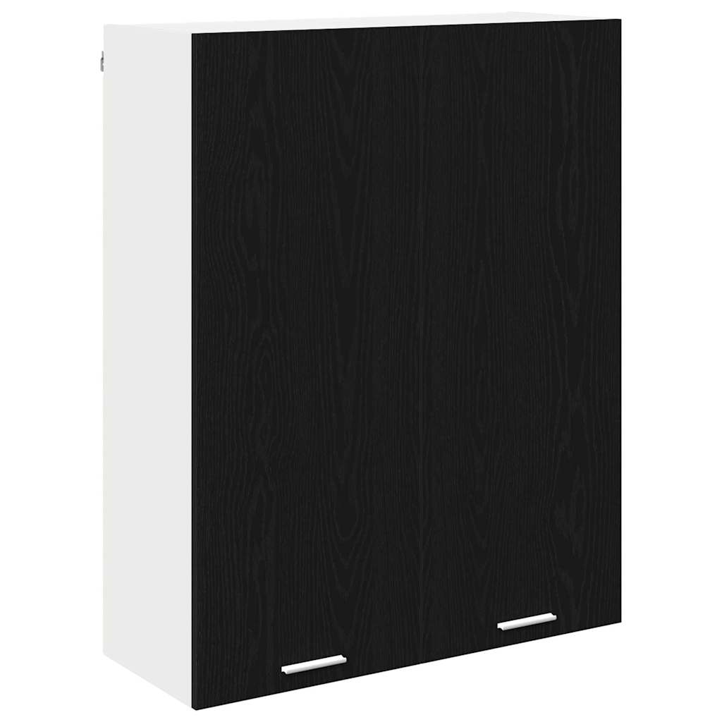 vidaXL Hängeschrank mit Speicher Schwarz Eichen-Optik 80 x 31 x 100 cm
