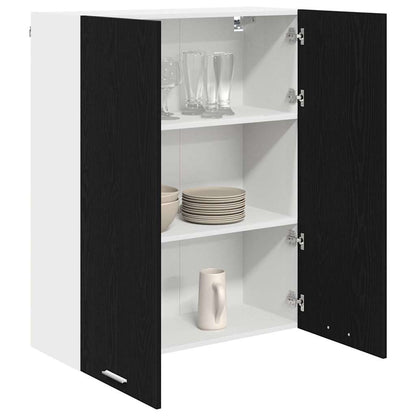vidaXL Hängeschrank mit Speicher Schwarz Eichen-Optik 80 x 31 x 100 cm